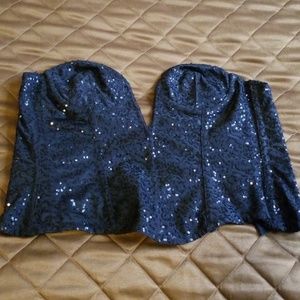Black Sequin Corset